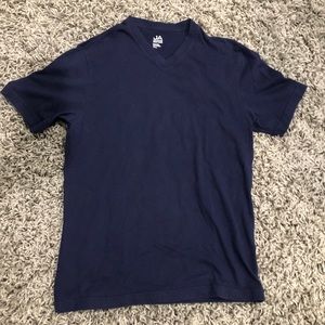 Men’s John Ashford V-Neck Shirt Navy Blue